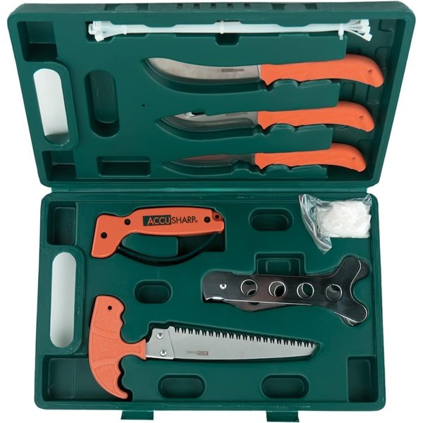 ACCUSHARP Complete Game Processing Kit with Knife Sharpener and Carrying Case for Hunting, Camping, Hiking and Outdoor Use(9 PIECE KIT) - Image 2