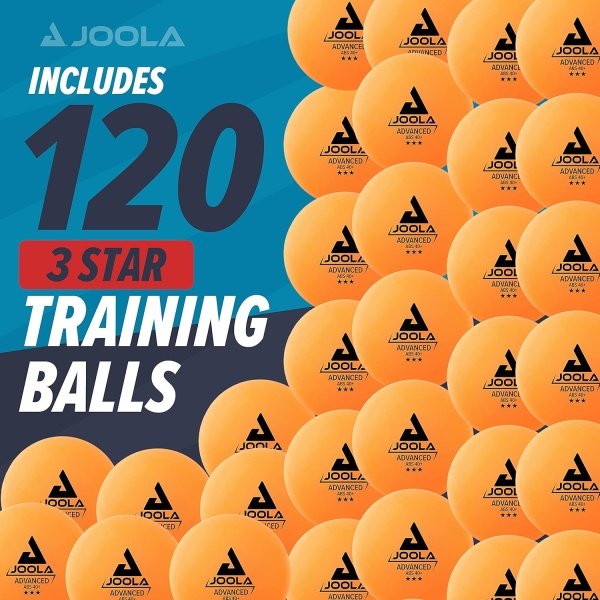 JOOLA Training 3 Star Table Tennis Balls  120 Pack - 40+mm Regulation Bulk Ping Pong Balls for Competition and Recreational Play - Fun as a Cat Toy - Indoor and Outdoor Compatible - Image 2
