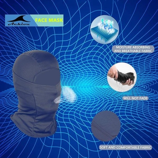 Achiou Ski Mask for Men Women, Balaclava Face Mask, Shiesty Mask UV Protector Lightweight for Motorcycle Snowboard - Image 2