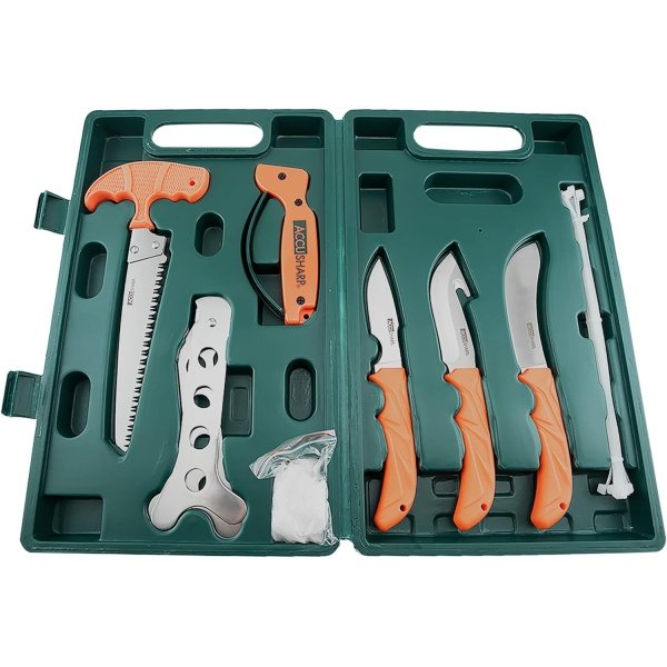 ACCUSHARP Complete Game Processing Kit with Knife Sharpener and Carrying Case for Hunting, Camping, Hiking and Outdoor Use(9 PIECE KIT) - Image 3