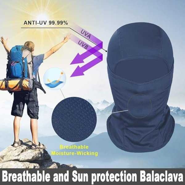 Achiou Ski Mask for Men Women, Balaclava Face Mask, Shiesty Mask UV Protector Lightweight for Motorcycle Snowboard - Image 3