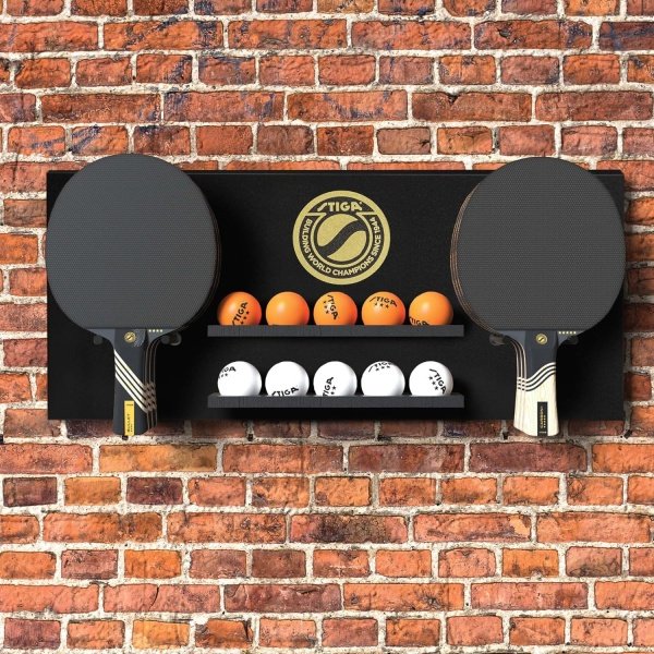 STIGA Ping Pong Storage Wall Rack | Holds Up to 10 Balls and 6 Paddles | Easy Mount for Any Flat Surface - Image 4