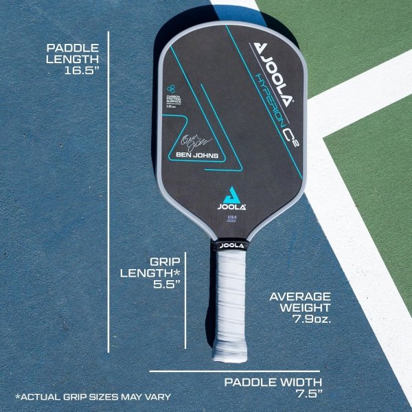 JOOLA Ben Johns Hyperion C2 Pickleball Paddle - Aero-Curve Hyperion Shape with Charged Surface Technology from The Ben Johns Perseus - Balanced Pickleball Racket with Pop & Power - USAPA Approved - Image 4