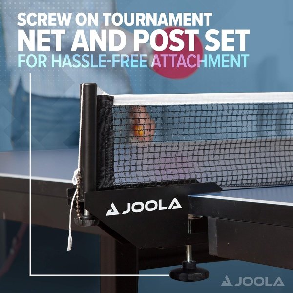 JOOLA Inside - Professional MDF Indoor Table Tennis Table with Quick Clamp Ping Pong Net and Post Set - 10 Minute Easy Assembly - Ping Pong Table with Single Player Playback Mode - Image 5