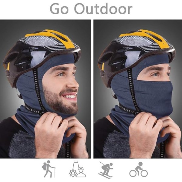 Achiou Ski Mask for Men Women, Balaclava Face Mask, Shiesty Mask UV Protector Lightweight for Motorcycle Snowboard - Image 5