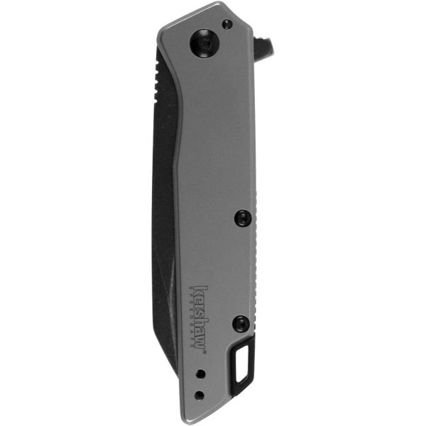 Kershaw Misdirect Pocketknife; 2.9 in. 4Cr13 Black-Oxide Blackwash Finish Blade, Stainless Steel Stonewash Finish Handle Equipped with Assisted Opening, Flipper and Frame Lock - Image 5